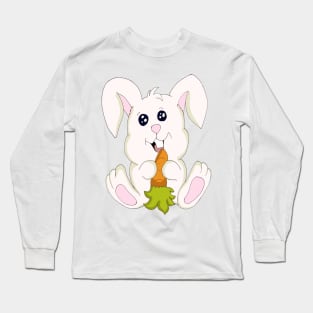 Cute Bunny With Carrot Long Sleeve T-Shirt